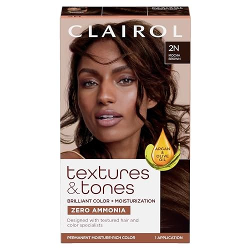 Clairol Textures & Tones Permanent Hair Dye, 2N Mocha Brown