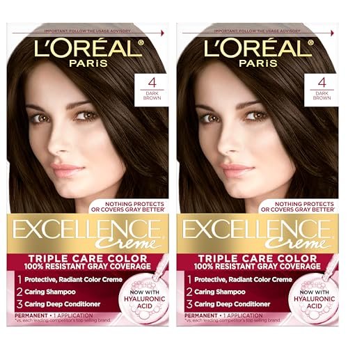L'Oreal Paris Excellence Crème Permanent Hair Dye, Triple...
