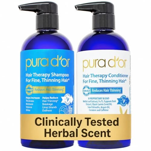 PURA D'OR Hair Thinning Therapy Biotin Shampoo Conditioner...
