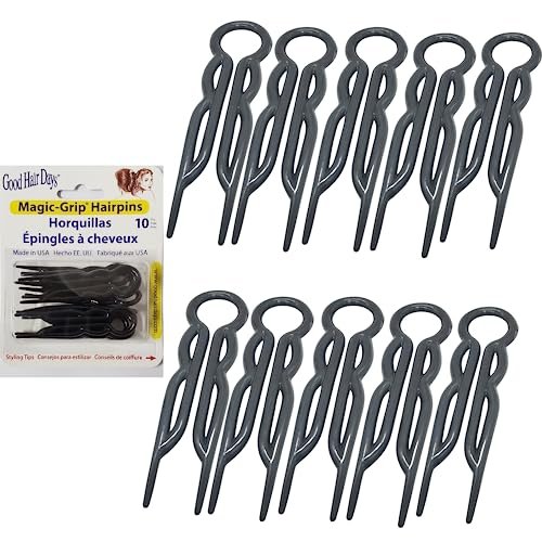 Good Hair Days Magic-Grip Hairpins, 10 Styling Updo U-Pins