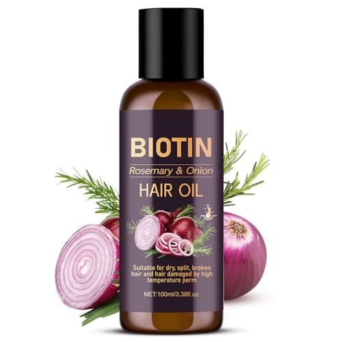 Onion Biotin & Rosemary Hair Oil for Growth, Hydration,...
