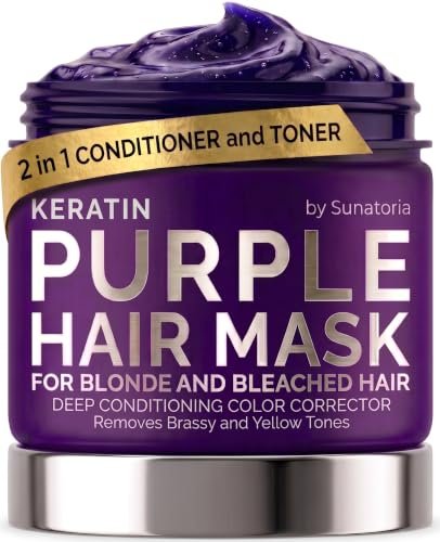 SUNATORIA Purple Hair Mask for Blonde & Bleached Toning...