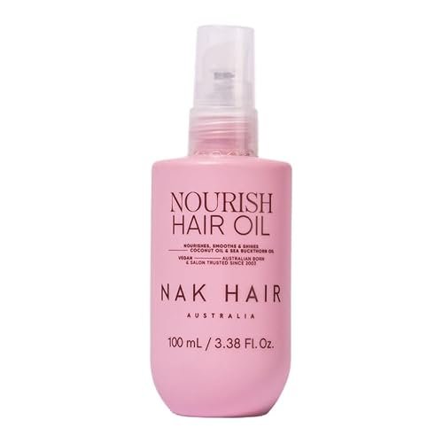 NAK Signature Nourish Hair Oil, Smoothing Treatment for Dry...