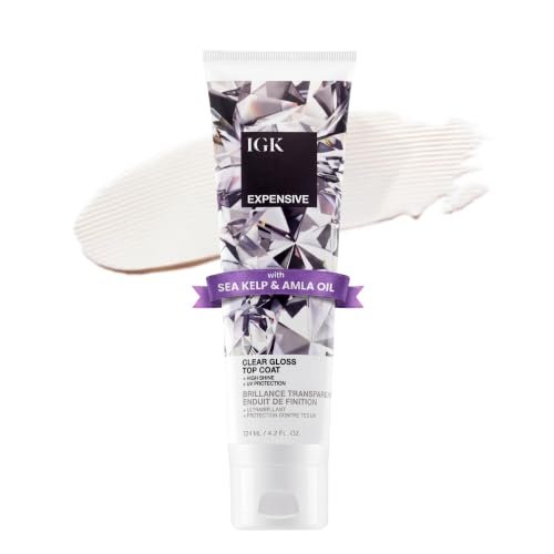 IGK Expensive Clear Gloss Top Coat, High Shine Treatment