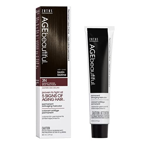 AGE beautiful Permanent Hair Dye 3N Darkest Brown 100% Gray