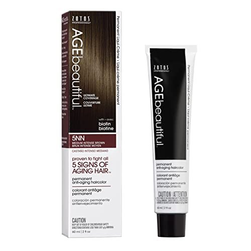 AGE beautiful Permanent Hair Dye 5NN Medium Intense Brown.