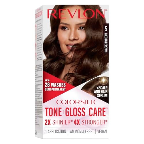 Revlon ColorSilk Tone + Gloss + Care 5 Medium Brown